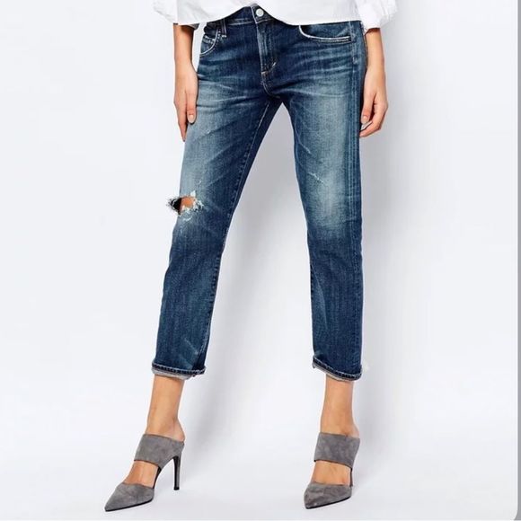 AGoldE Isabel slim cropped boyfriend jeans - Picture 1 of 11